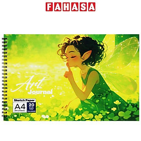 Tập Vẽ Lò Xo Art Journal A4 - 40 Trang 220gsm - The Sun - Manga Girl 01