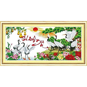 Mua Tranh thêu chữ thập  phú quý bình an  DLH-222780