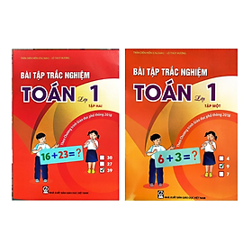 Sách - Combo Bài tập trắc nghiệm Toán 1 - Theo chương trình giáo dục phổ thông 2018 (2 tập)