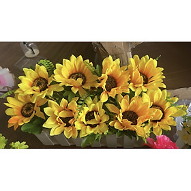 Mua Chậu hàng rào hoa trang trí - Size từ 30cm đến 50cm - Cây giả  hoa lụa Decor trang trí nhà cửa