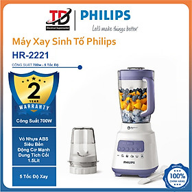 Mua Máy Xay Sinh Tố Philips HR2221 - Công suất 700W Xay Đá   Xay Hạt - Hàng Chính Hãng