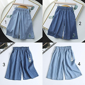 (VỪA VỀ) QUẦN LỬNG ỐNG RỘNG VẢI BÒ GIẤY CHO BÉ GÁI SIZE ĐẠI 23-47kg