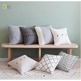 Mua Vỏ gối Trang Trí  Gối tựa lưng Sofa Họa tiết sang trọng 45 x 45cm
