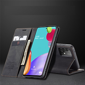 Bao da bò dạng ví dành cho Samsung Galaxy A72 mẫu case hàng nhập khẩu