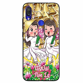 Ốp lưng in cho Xiaomi Redmi Note 7 Mẫu Đôi Bạn Áo Dài