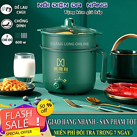 Mua Nồi Điện Mini 2 Tầng Đa Năng Chiên Xào Nấu ăn nấu cơm nấu lẩu mini cho 1-2 người