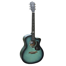 Đàn Guitar Acoustic GT-1GCGR Xanh Viền Đen Dáng A Chất Lượng Tốt