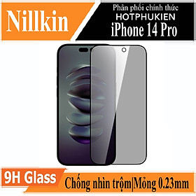 Miếng dán cường lực chống nhìn trộm cho iPhone 14 Pro (6.1 inch) hiệu Nillkin Amazing Guardian mỏng 0.23mm, vát cạnh 2.5D, chất liệu kính AGC Nhật Bản - hàng nhập khẩu