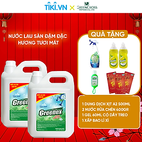 [MUA 2 TẶNG 5] 2 Can Nước lau sàn nhà ĐẬM ĐẶC GREENEX Can 5 Lít Tiết kiệm Hương tươi mát