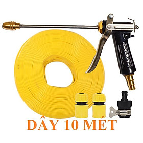 Mua Bộ dây vòi xịt nước ️   tăng áp 3 lần  loại 7m  10m 206318 đầu đồng cút nối nhựa đen+ mở chai