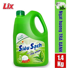 Nước rửa chén Lix siêu sạch hương trà xanh 1.4Kg N8106 thơm dịu sạch bóng