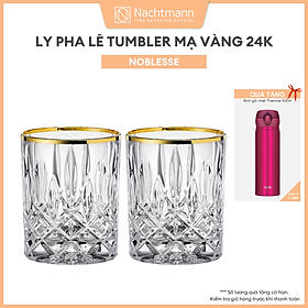 Mua Bộ 2 ly pha lê whisky Nachtmann Noblesse viền màu vàng-Hàng chính hãng 100%