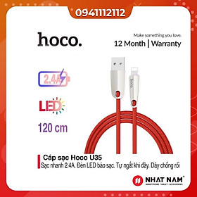 Cáp Tự Ngắt Hoco U35 Dành cho iPhone- Siêu Bền- Bảo Vệ Máy - Hàng Chính Hãng