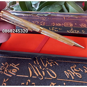 Bút bi viết ký phong cách lịnh lãm đẳng cấp khảm vỏ xác vàng 