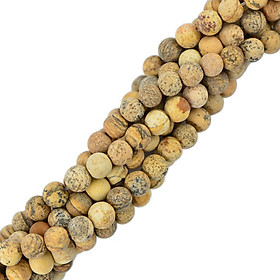 6mm Natural Picture Jasper Gemstone Loose Beads 15'' Round Jewelry Making