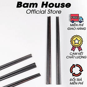 Bộ 10 đôi đũa gỗ sắn ổi Bam House màu đen cao cấp thân thiện môi trường DSO02 - Gia dụng bếp