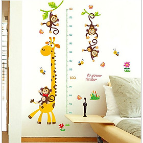 Mua Decal dán tường thước đo chiều cao Hươu cao cổ 5 AmyShop (145 x 84 cm)