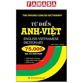 Từ Điển Anh-Việt 75.000 Mục Từ Và Định Nghĩa - Bìa Cứng