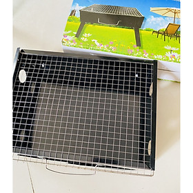 Mua Bếp than vuông kèm vỉ nướng ( tặng móc khóa gỗ )