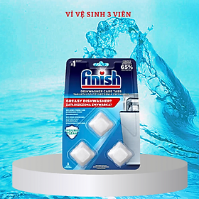 Viên vệ sinh máy rửa bát Finish vỉ 3 viên - Chính hãng