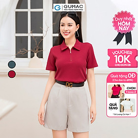 Áo polo phối dây kéo thời trang GUMAC ATD10031