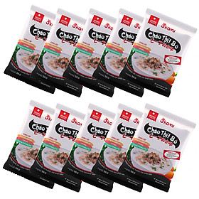 Combo 10 gói cháo thịt bò Asuzac (36 g x 10 gói)