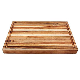 Mua Thớt Gỗ Teak Nhập Khẩu Cao Cấp Kích Thước 455 x 355 x 25 mm - Thớt gỗ trang trí đồ ăn kiểu dáng Vintage decor