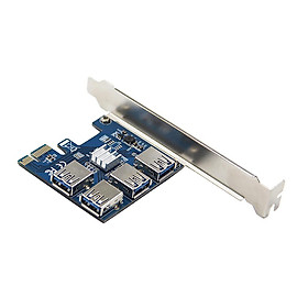 PCI-E to USB3.0 Adapter Card High Speed Transmission Converter Card with 4 USB3.0 Ports Desktop Computer Expansion Card