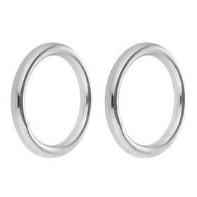 4-20pack 1 Pair Smooth Welded Polished Boat Marine Stainless Steel O Ring 6 x