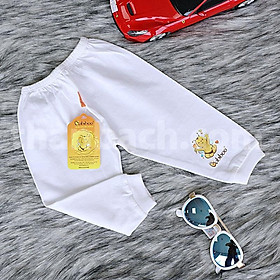 Quần dài mặc bỉm trắng in BABIBOO - TRẮNG IN