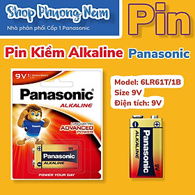 Pin tiểu Akaline Panasonic 9v vỉ 1 viên 6LR61T/1B (Hàng chính hãng)