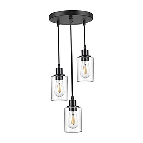 Glass Chandelier Ceiling Hanging Lamp Nordic Retro Hanging Lamp Fixtures Pendant Light Fixture for Farmhouse Kitchen Bedroom Cafe Home Decor