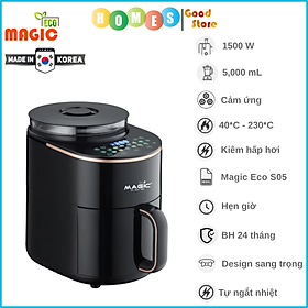 Mua Nồi Chiên Không Dầu Kiêm Nướng MAGIC ECO S-05 Kiêm Hấp 14 Chương Chình Nấu Dung Tích 5L Công Suất 1500W - Hàng Chính Hãng