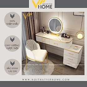 Mua Bàn trang điểm  bàn phấn kèm gương tích hợp đèn LED kèm nút cảm ứng thông minh và ngăn kéo để đồ tện lợi BTD-8027