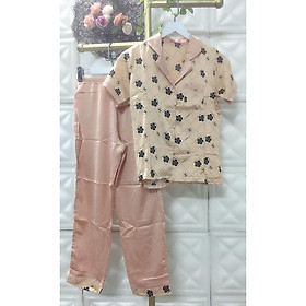 BỘ PIJAMA SATIN TAY NGẮN QUẦN DÀI MS05