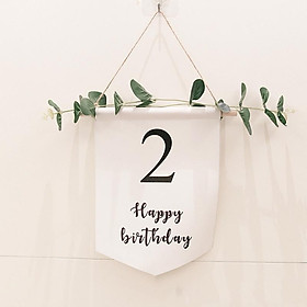 Mua Banner bảng treo Happy Birthday trang trí sinh nhật  trang trí thôi nôi kiểu vintage Hàn Quốc