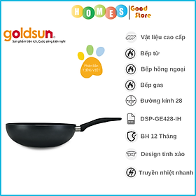 Mua Chảo Chống Dính Đáy Từ GOLDSUN DSP-GE428-IH  Đường Kính Đáy 28 Cm  Công Nghệ Chống Dính Mỹ  Không Kén Bếp - Hàng Chính Hãng