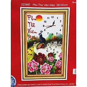 Tranh thêu chữ thập Phu Thê Viên Mãn 222897-38x60cm