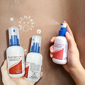 Cồn Sát Trùng 70° Rửa Tay Khô Ngăn Ngừa Khuẩn Chai Xịt 100 ml