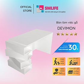 Bàn vi tính gỗ thiết kế tiện lợi SMLIFE Devimon