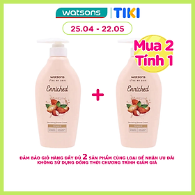 Kem Tắm Watsons Love My Skin Enriched Almond Oil Nourishing Từ Dầu Hạnh Nhân Nuôi Dưỡng Làn Da 400ml