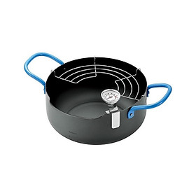 Mua Bộ nồi chiên dầu đáy từ kèm khay ráo dầu + nhiệt kế Show-A 2.6 lít hàng nội địa Nhật Bản