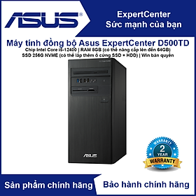 Mua Máy tính để bàn PC đồng bộ thương hiệu Asus D500TD (Chip intel Core i5-12400 | RAM 8GB | SSD 256GB NVME | Win bản quyền) - Hàng Chính Hãng