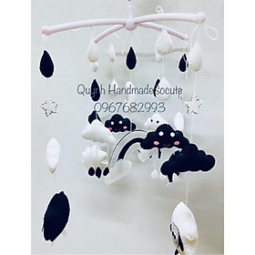 Đồ chơi treo nôi trắng đen cho né