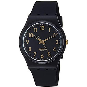 Swatch Classic Quartz Silicone Strap, Black, 16 Casual Watch (Model: GB274)