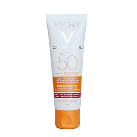 Kem Chống Nắng Bảo Vệ Và Giúp Giảm Các Dấu Hiệu Lão Hóa Vichy Capital Ideal Soleil Anti-Ageing SPF50+ UVB+UVA 50ML