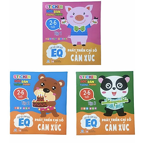 Sách - Combo 3 Quyển Sticker bóc dán thông minh - Phát triển Chỉ số cảm xúc EQ