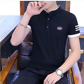 Áo thun nam cổ trụ tay ngắn vải thun cotton xịn co giãn size 40kg đến 85kg MKT02