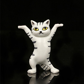 Dancing Cute Cats Figure Ornament Tabletop Sculpture Decoration