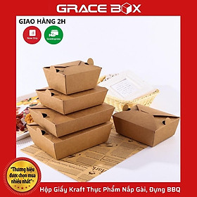 Mua Lốc 10 Hộp Giấy Kraft Thực Phẩm Nắp Gài  Hộp Giấy Đựng BBQ